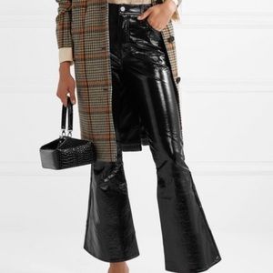 Beaufille Veritas Cropped Vinyl Flared Pants